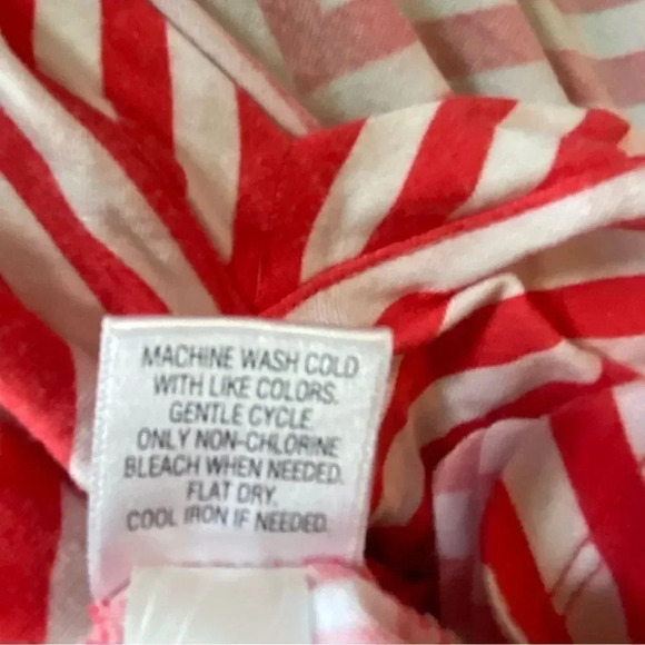 Apt‎ 9 3X Top Shirt Red White Striped Sleeveless V Neck Asymmetrical Stretch - Picture 7 of 7